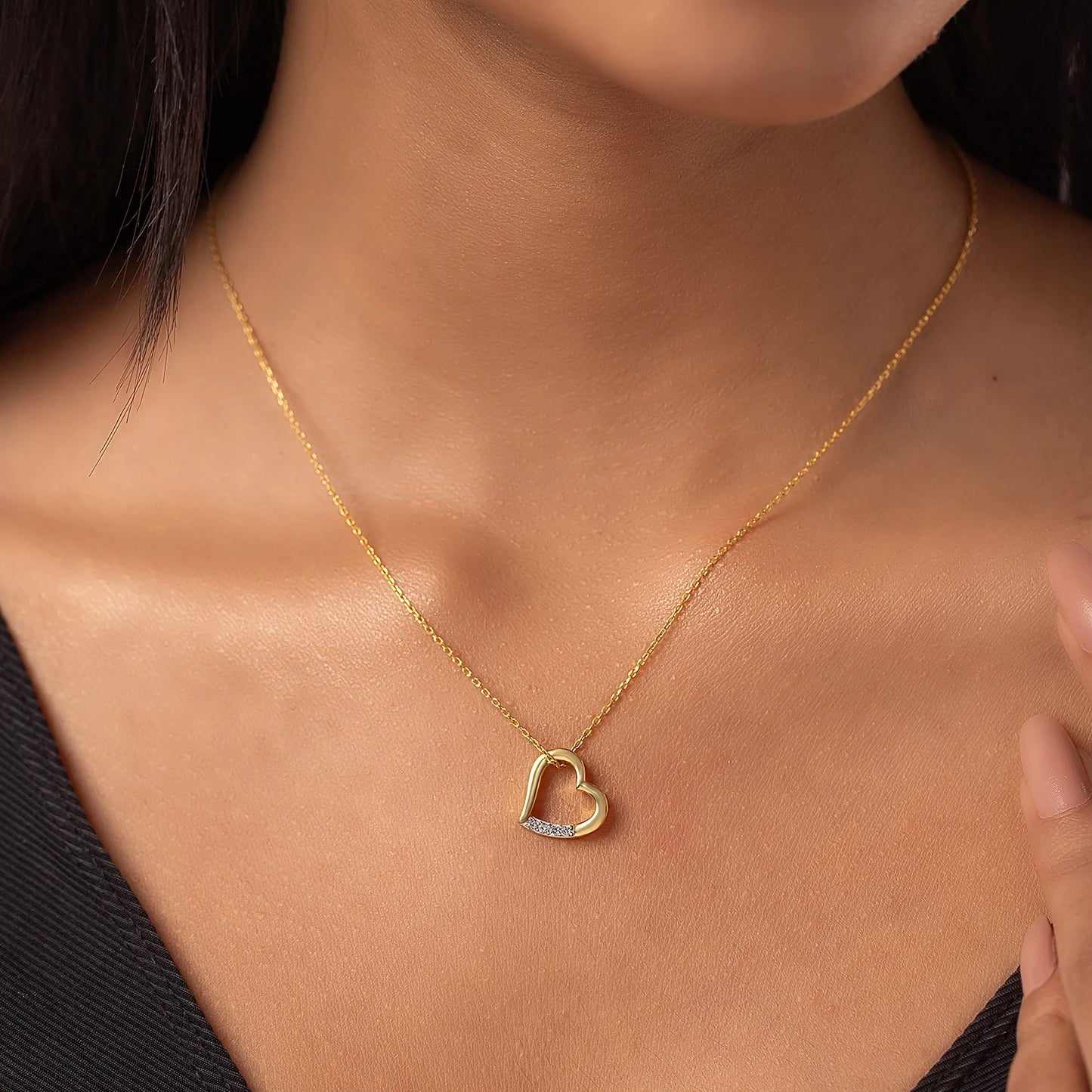 Romax Amour Heart Lab-Grown Diamond Pendant (with Chain)