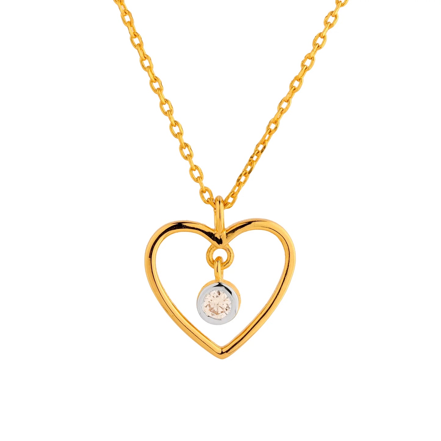 Romax Amorette Lab-Grown Diamond Heart Pendant (with Chain)