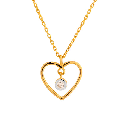 Romax Amorette Lab-Grown Diamond Heart Pendant (with Chain)