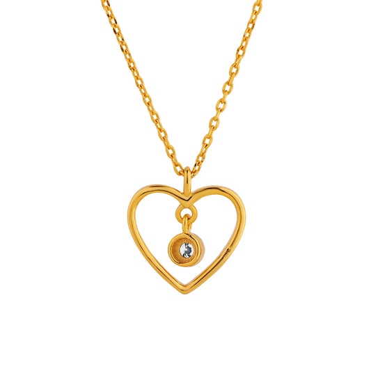 Romax Amorette Lab-Grown Diamond Heart Pendant (with Chain)